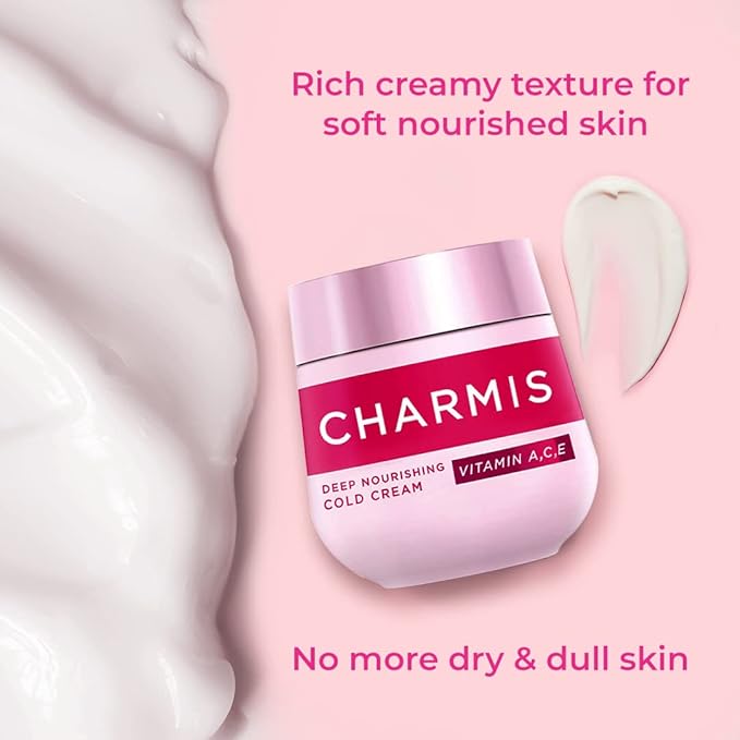Charmis Deep Nourishing Cold Cream, Face Cream With Vitamin C, A and E, 200ml