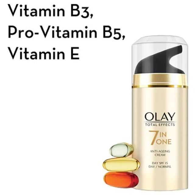 Olay Total Effects 7-In-1 - Anti-Ageing Skin Cream Moisturizer, Normal SPF15, 20 g