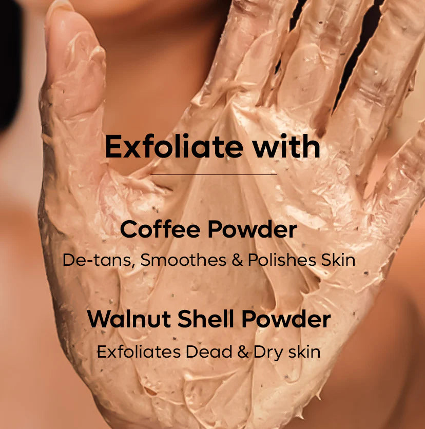 MCAFFEINE SHIMMER BODY SCRUB WITH COFFEE GLOWING & SMOOTH SKIN ALL SKIN TYPES 150g