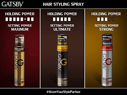 Gatsby Extreme Hold Set & Keep Spray Maintains Sold Style Hold 5 250ml
