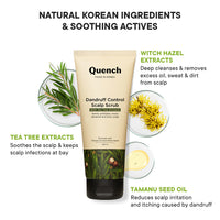 Quench Dandruff Control Scalp Scrub with Tea Tree Extracts - 200 ML