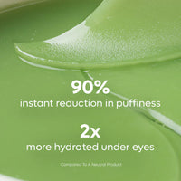 mCaffeine Green Tea Hydrogel Under Eye Patches with 1% Caffeine | Reduces Fine Lines - 15 Pairs