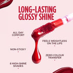 Nykaa Lip Grip No-Transfer Gloss Intense Shine Liquid Lipstick Gloss Intense Shine Liquid Lipstick 2ml
