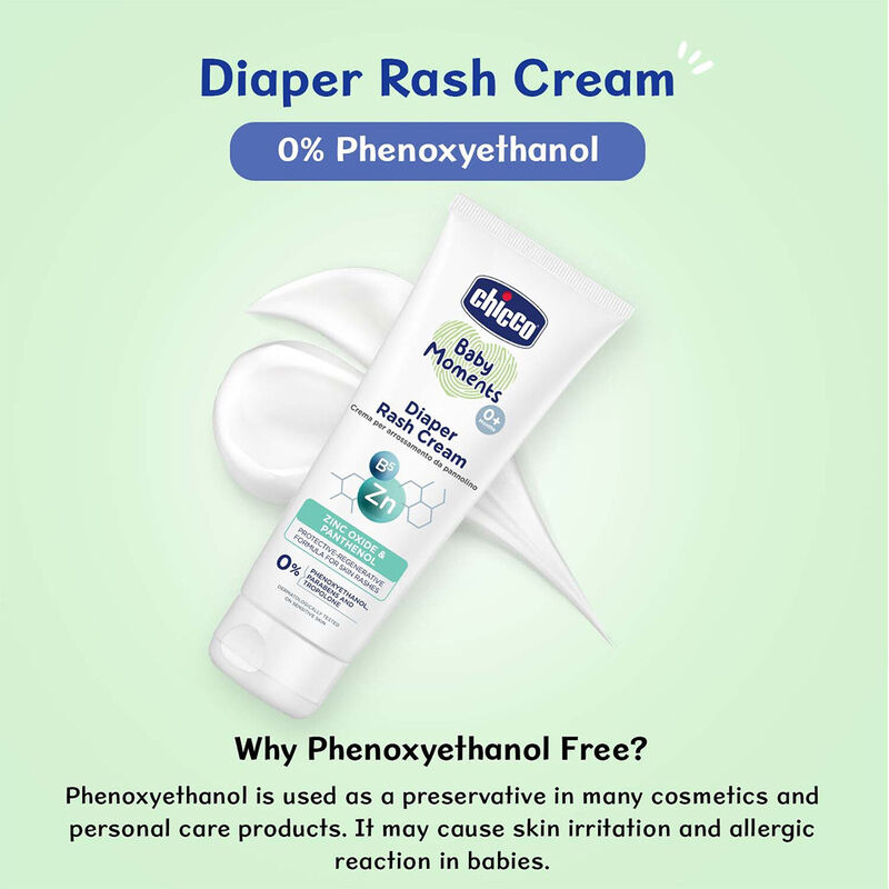 Chicco Baby Moments Diaper Rash Cream Zinc Oxide Panthenol 0% 100gm