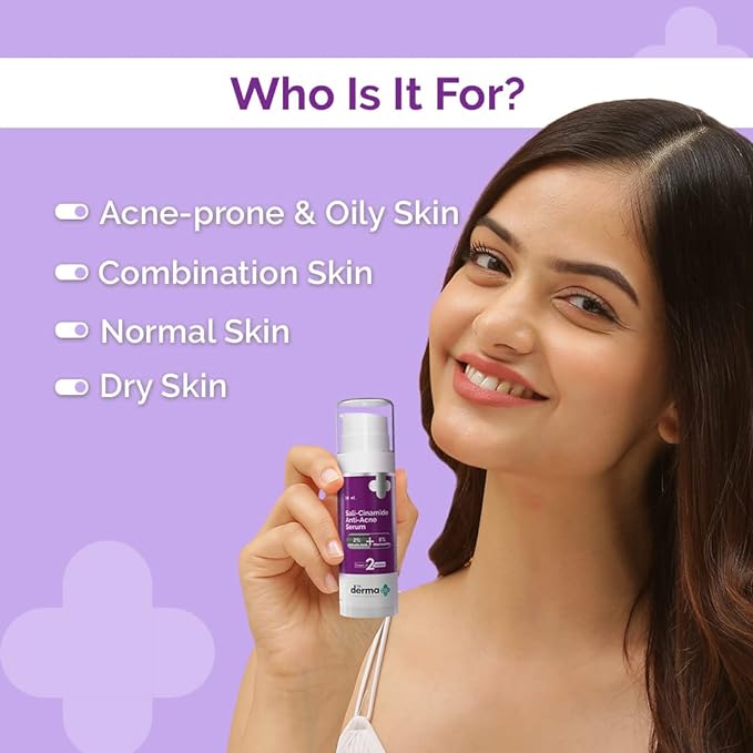 The Derma Co Sali-Cinamide Anti-Acne Face Serum I 2% Salicylic Acid & 5% Niacinamide I Fights Active Acne & Treats Acne Marks I Serum For Acne Prone & Oily Skin I Power Of 2 Actives 30ml
