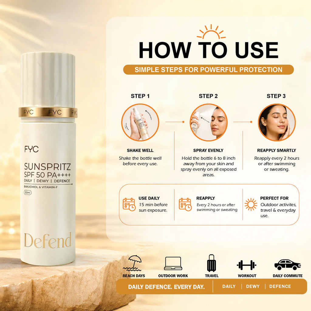 FYC Sunspritz SPF 50 PA++++ | Lightweight Sunscreen Spray 120ml