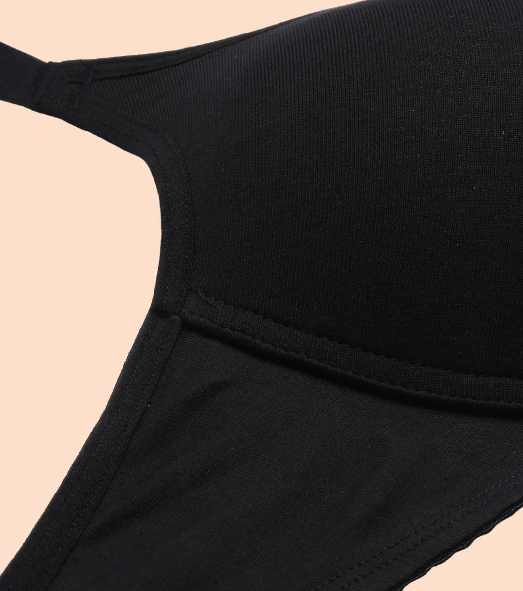 Enamor-A039 Perfect Coverage T-Shirt Bra - Supima Cotton Padded Wirefree Medium Coverage