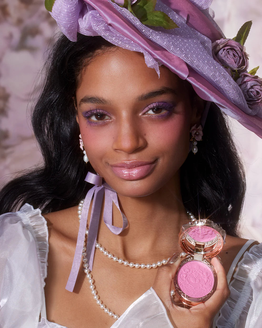 Flower Knows Violet Strawberry Rococo Embossed Blush G02 Little Cranberry