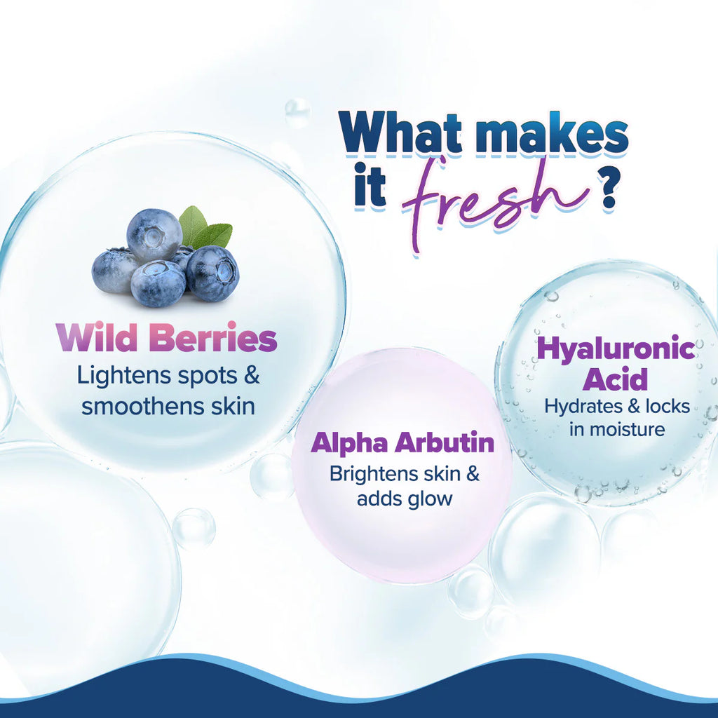 Aqualogica Illuminate + Hydra Gel Moisturizer with Wild Berries & Alpha Arbutin - 200g