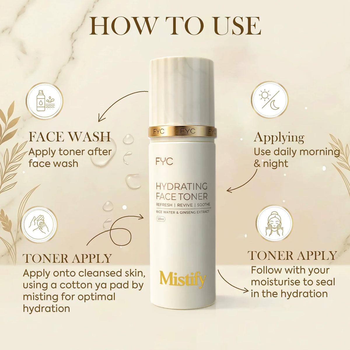 FYC Hydrating Face Toner Mistify – Refresh, Revive & Deeply Hydrate Your Skin 120ml