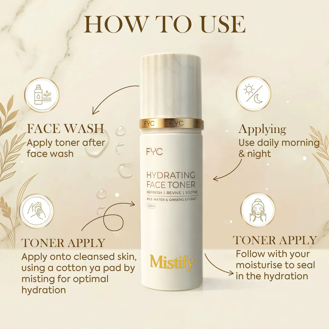 FYC Hydrating Face Toner Mistify – Refresh, Revive & Deeply Hydrate Your Skin 120ml