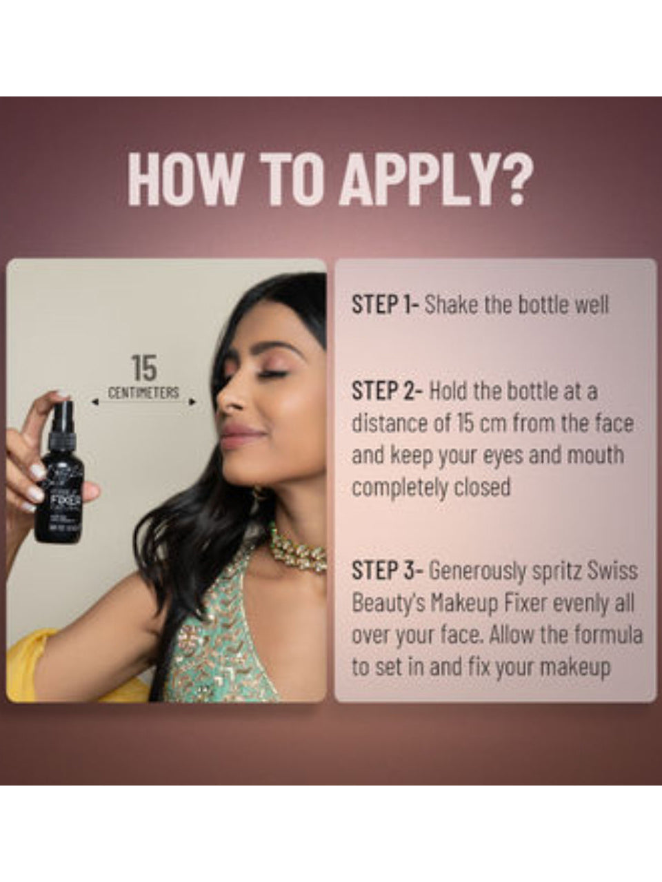 Swiss Beauty Makeup Fixer Setting Spray With Vitamin E & Aloe Vera (70ML)