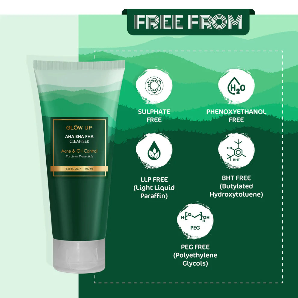 Glow Up AHA BHA PHA CLEANSER ACNE & OIL CONTROL - 100ml