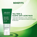 Jovees Herbal  Ayurvedic Anti-Acne Face Pack Tea Tree & Clove 120g