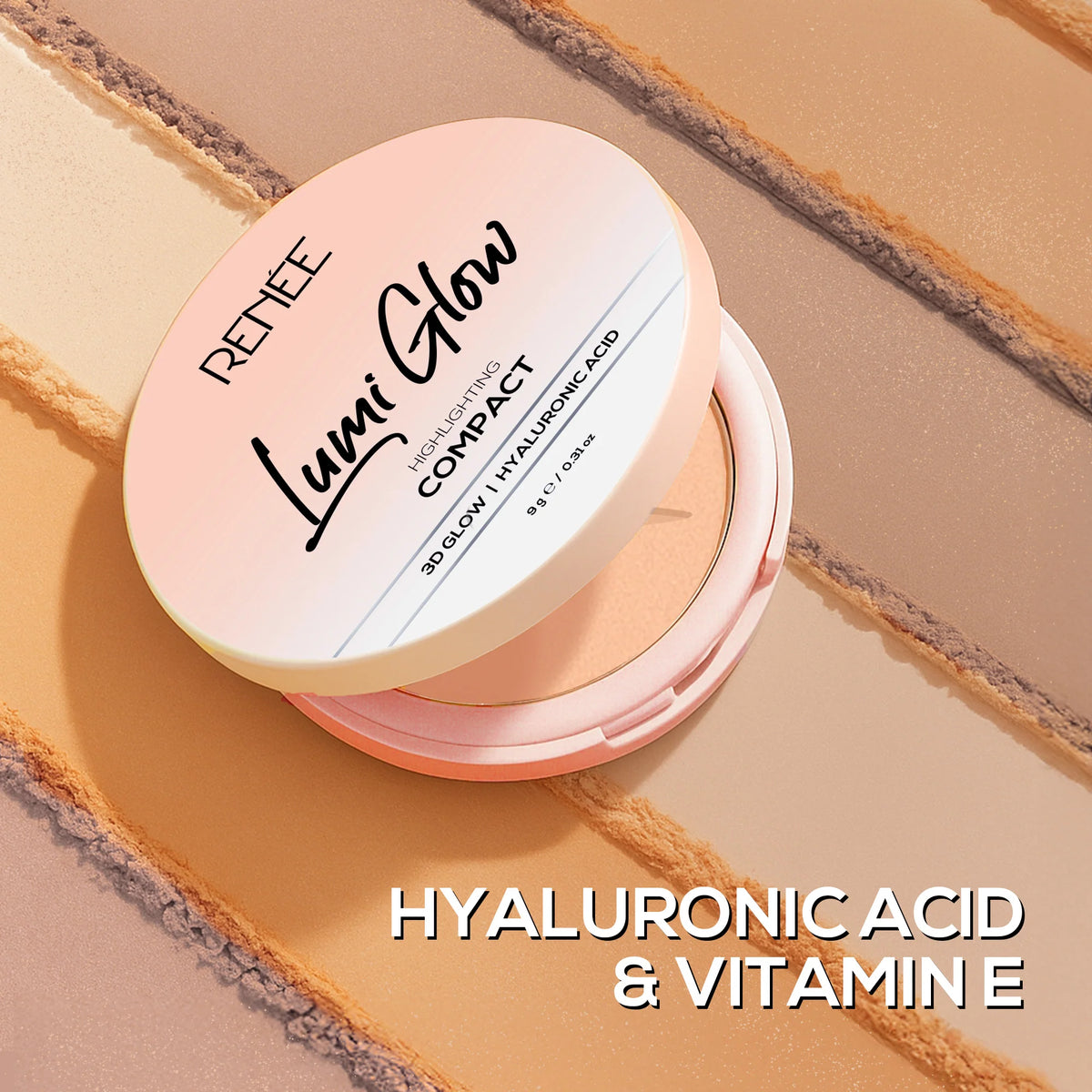RENEE Lumi Glow Highlighting Compact with 3D Glow For Luminous Skin 9g