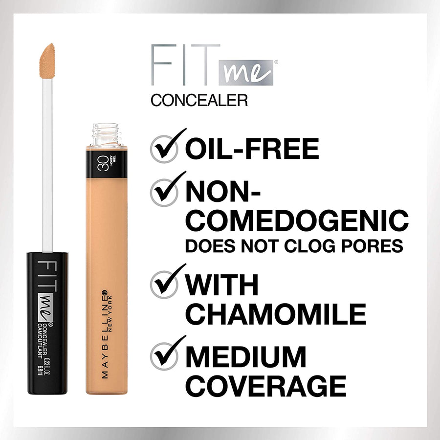 Maybelline Fit Me Liquid Concealer Makeup with chamomile extract 30 HONEY 6.8ml