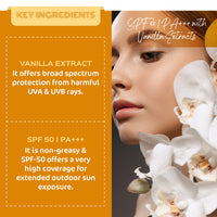 Glow Up VANILLA SUNSCREEN WITH SPF 50 & PA+++ 60g