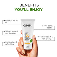 OSHEA HERBAL Salicylic Acid Sunscreen Gel SPF 50 for Oily and Acne Prone Skin 50ml