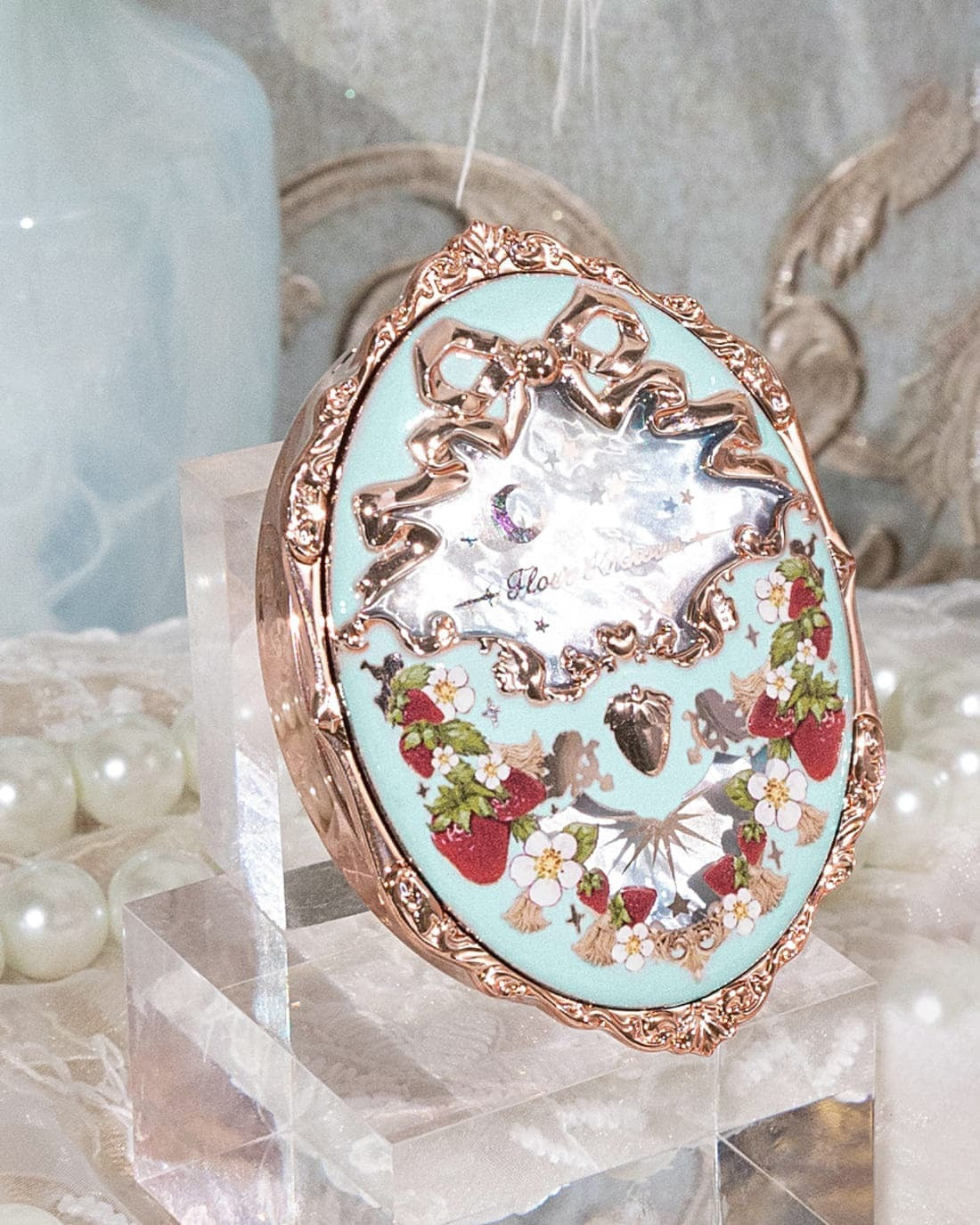 Flower Knows Strawberry Rococo Series Embossed Blush 02 Pure Rhyme