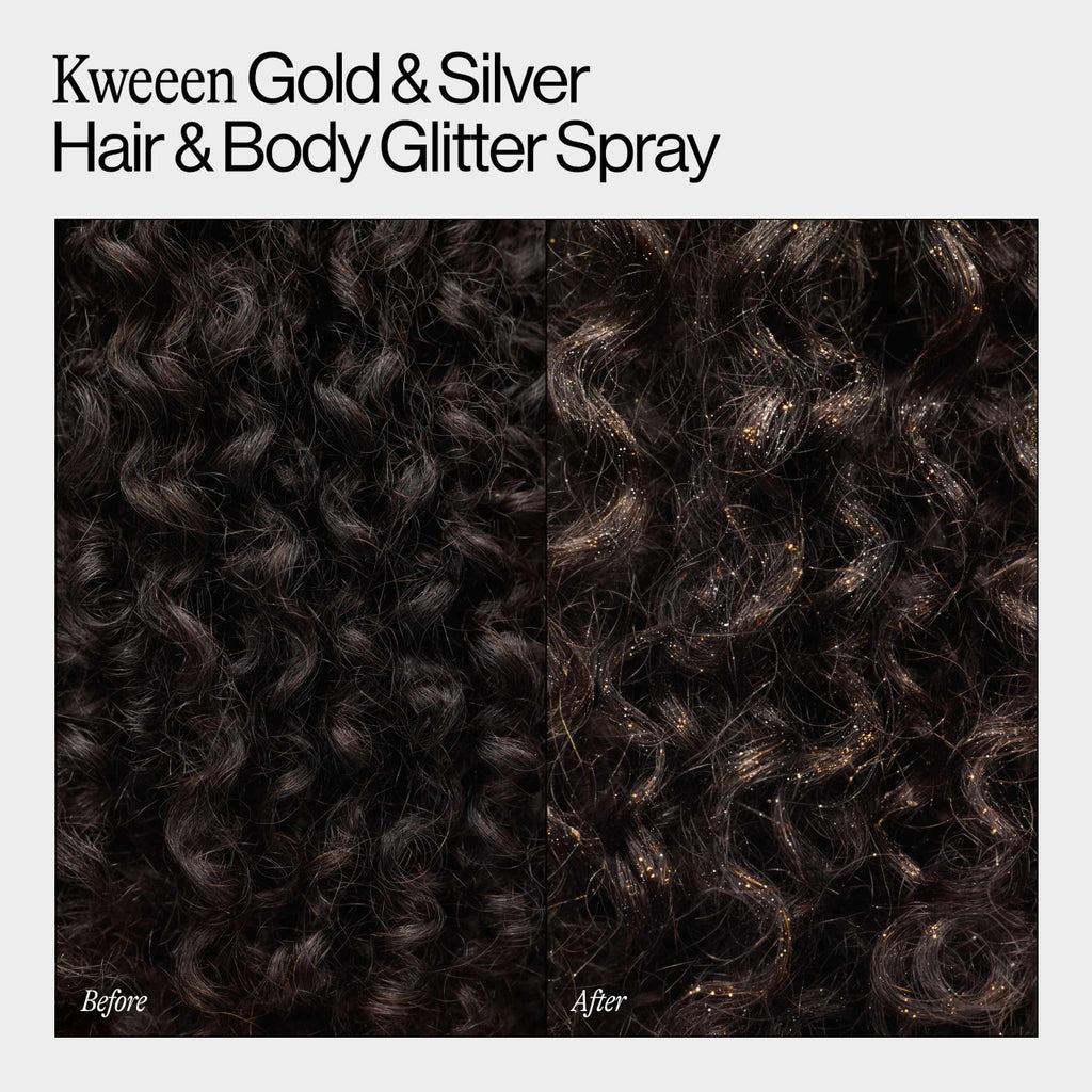 Eva NYC Kweeen Gold Hair and Body Glitter Spray - Ultra Shimmery Gold Glitter Formula