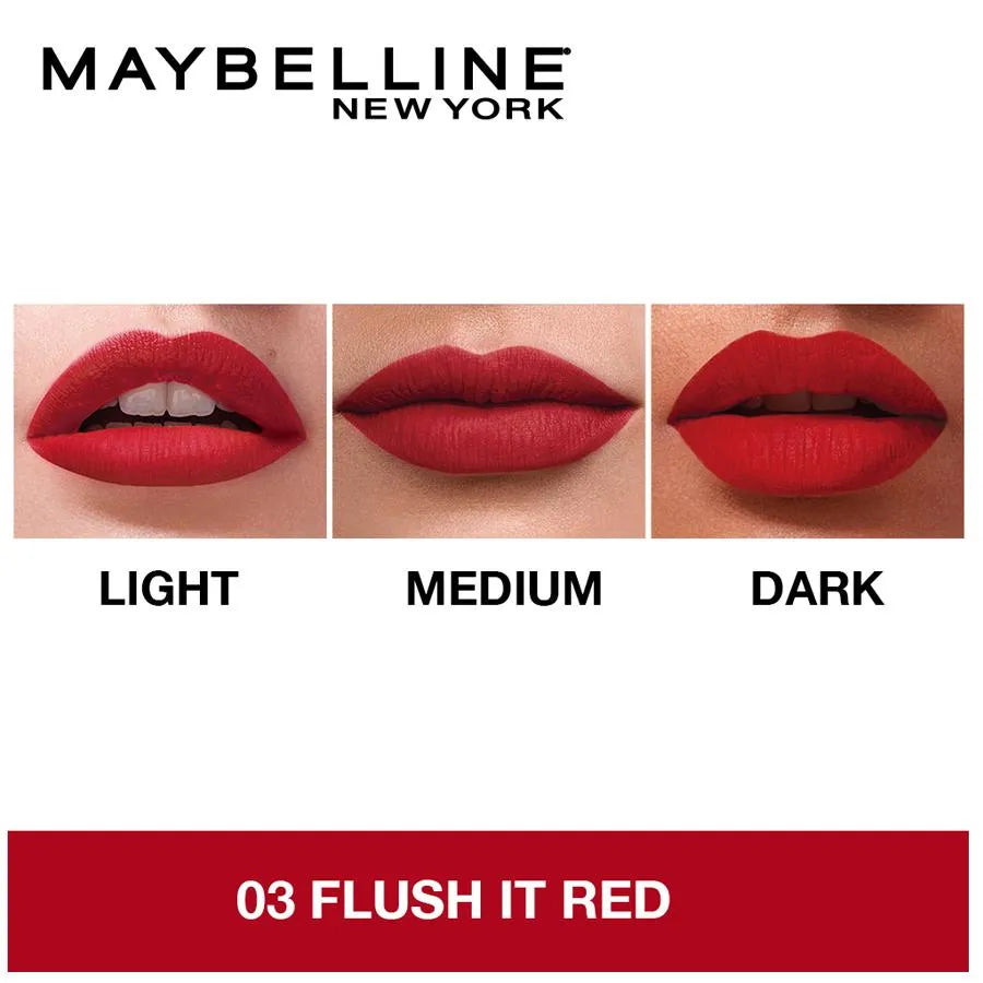 Maybelline New York Sensational Liquid Matte Lipstick  03 Flush It Red 7ml