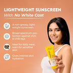 Jovees Herbal Sun Aqua Gel Sunscreen SPF 50 PA+++ | Lightweight| 1% Hyaluronic Acid | Non-Greasy, No White Cast | Perfect for Oily & Combination Skin | Sunscreen For Men/Women 100g