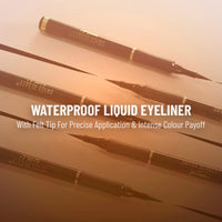 SWISS BEAUTY Waterproof And Long Wearing Bold Felt Tip Pen Glossy Eyeliner | Smudge Proof Eye Makeup | Quick Drying | Jet Black 1.2ml