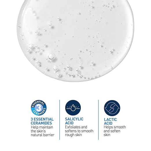 CeraVe SA Smoothing Cleanser For Dry, Rough & Bumpy Skin, contains Salicylic Acid, Ceramides, Hyaluronic Acid|Dermatologist Recommended Face wash (88ml)