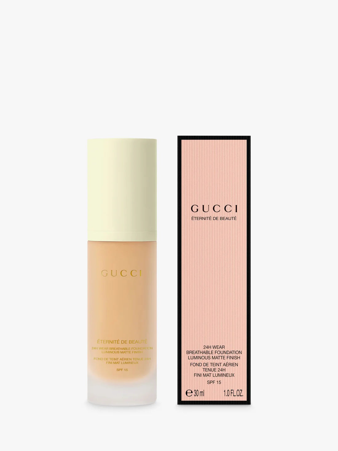 GUCCI ETERNITE DE BEAUTE 24H WEAR BREATHABLE FOUNDATION LUMINOUS MATTE FINISH SPF-15 30ML