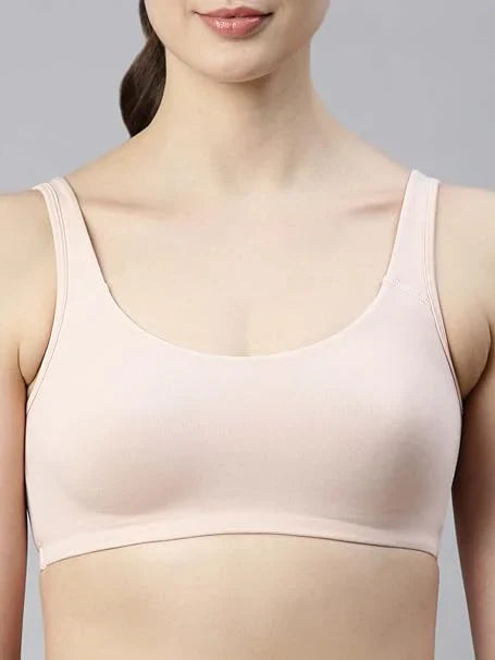 Enamor SB06 Low Impact Cotton Sports Bra - Non-Padded • Wirefree