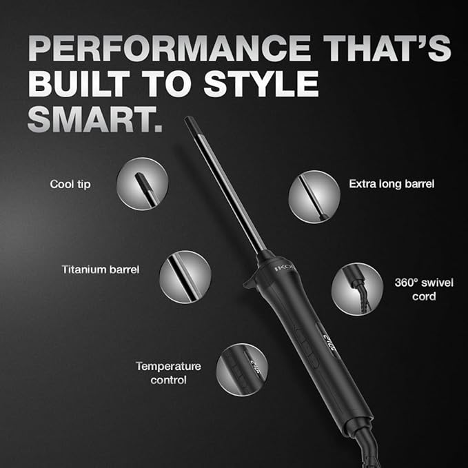 Ikonic Professional Hot Wand 2.0 Electric Hair Curler 10mmTitanium