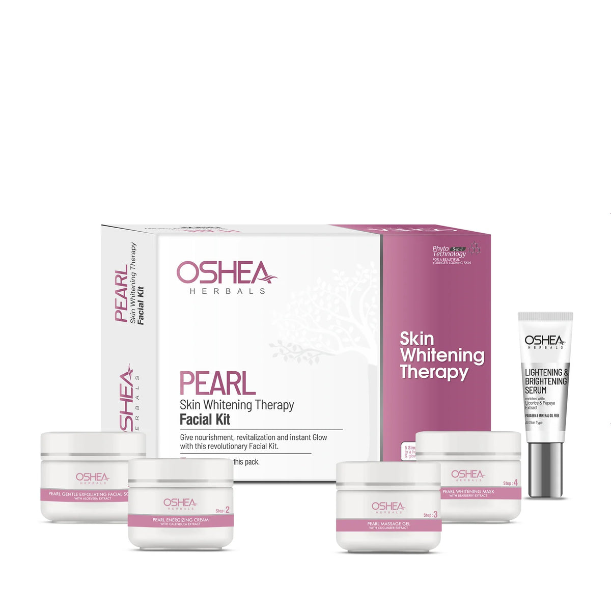 Oshea Herbals Pearl Skin Whitening Therapy Facial Kit All Skin Type 209g
