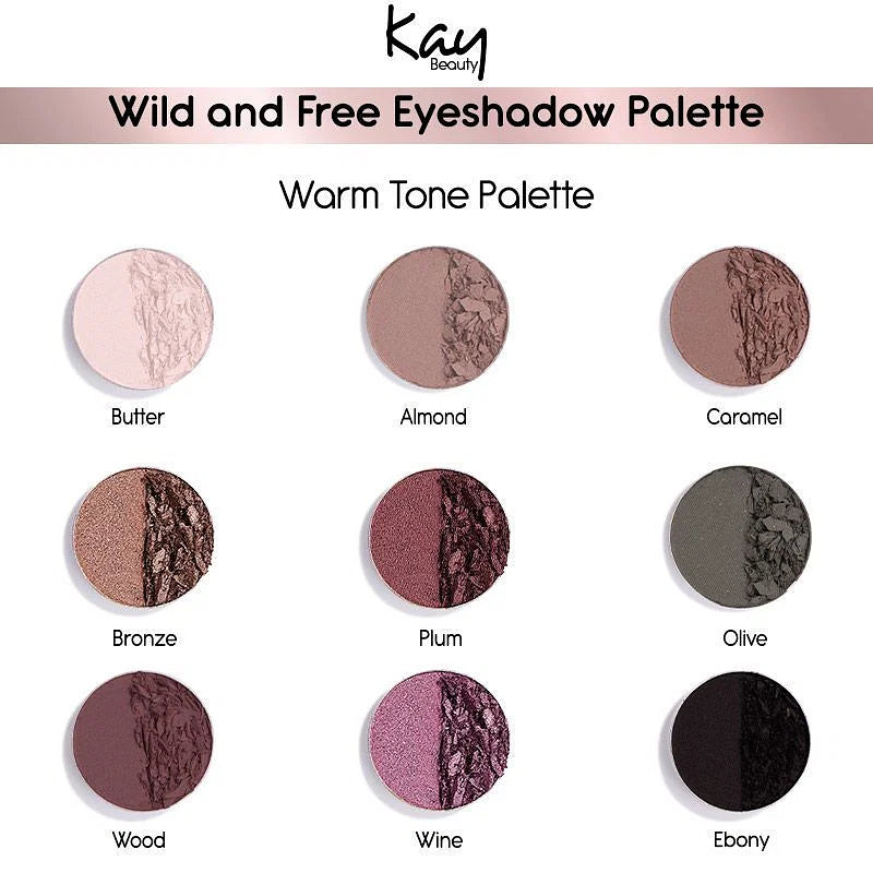 Kay Beauty Wild And Free Eye Kanvas Eye Shadow Palette 10Gm