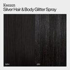 Eva NYC Kweeen Silver Hair and Body Glitter Spray - Our Original Ultra Shimmery Glitter New Look - Adds Shine + Non-Sticky - Quick Drying Sparkle Spray - Warm Vanilla Scent - 4.9 oz