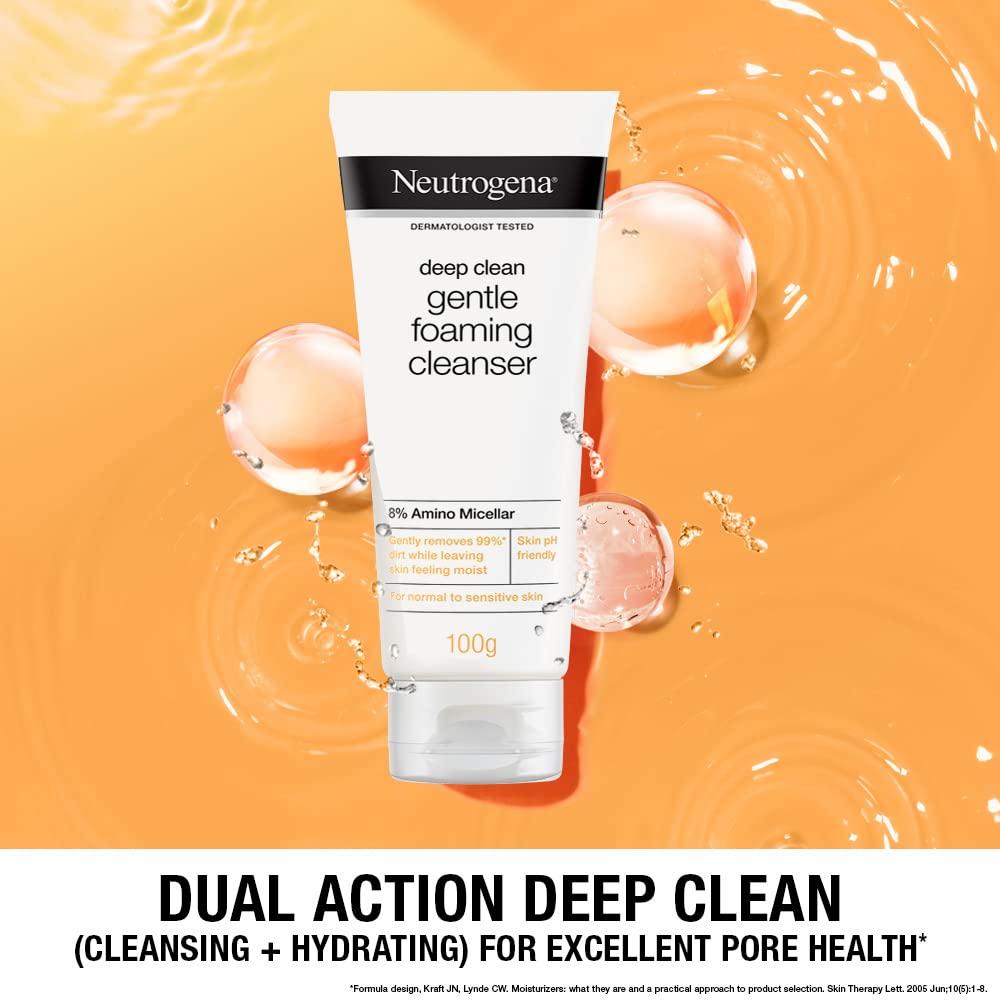 Neutrogena Deep Clean Gentle Foaming Cleanser 8% Amino Micellar 100gm