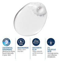 CeraVe Blemish Control Cleanser with 2% Salicylic Acid & Niacinamide for Acne Prone Skin, Controls Acne & Spots, Unclog Pores & Reduces Blemishes, 236ml (Made In France)