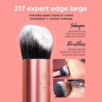 Real Techniques Artist Essentials Makeup Brush Set For Foundation Blush Highlighter Eyeshadow, & Liner Professional Makeup Tools Synthet RT-1895ic