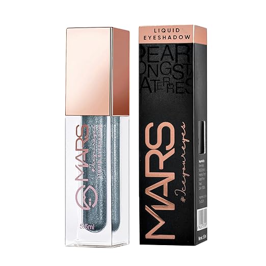 MARS Metallic Liquid Glitter Eyeshadow | Waterproof & Highly Pigmented | Smooth Glide Formula (5.5ml) (06-Electra Heart)