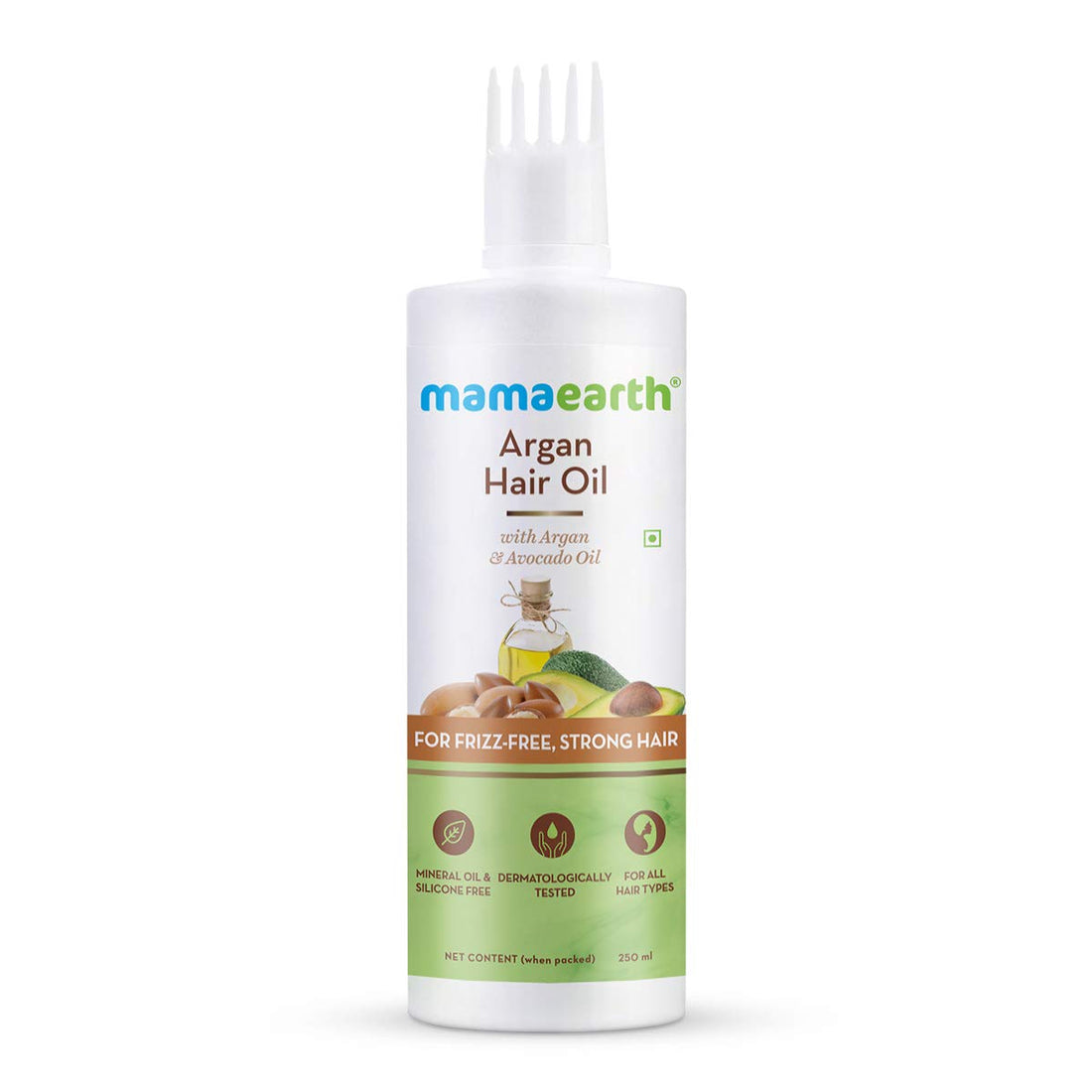 Mamaearth Argan Hair Oil with Argan Oil & Avocado Oil for Frizz-Free & Stronger Hair – 250 ml