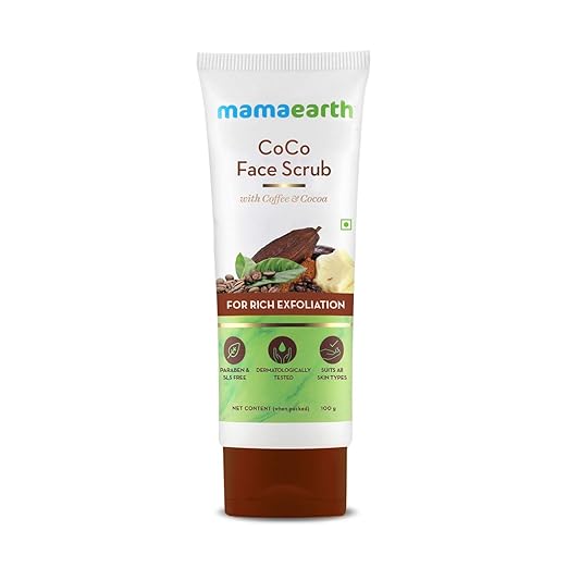 Mamaearth CoCo Face Scrub with Coffee & Cocoa for Rich Exfoliation - 100g