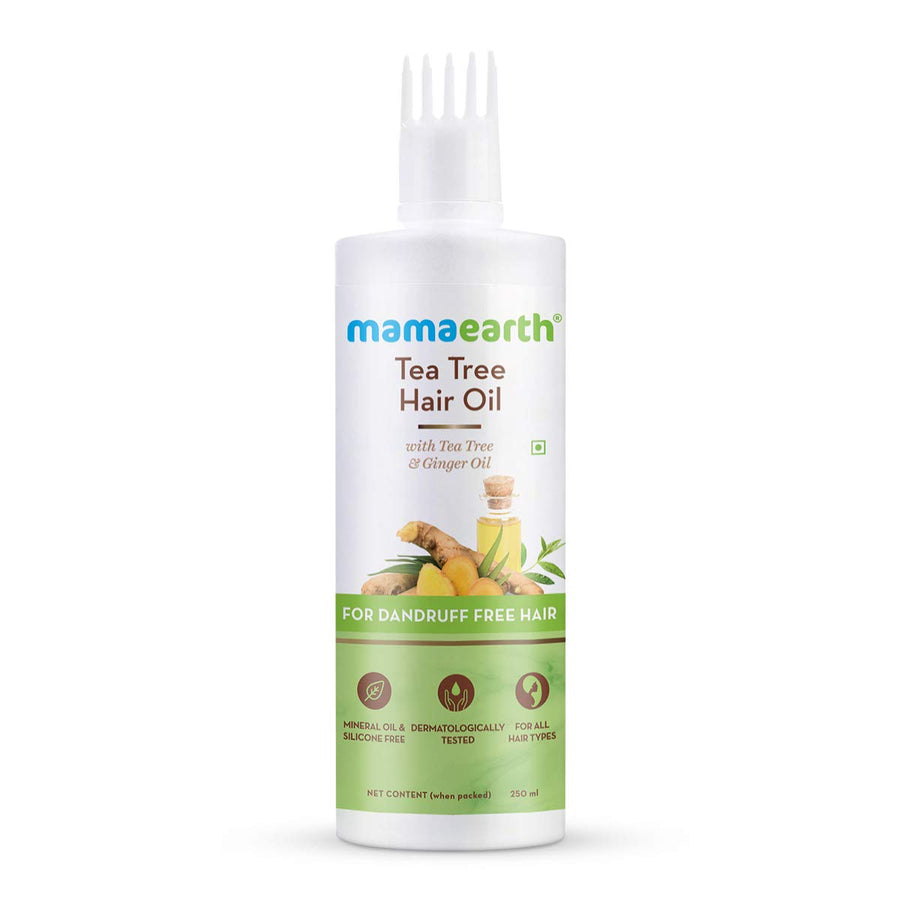 Mamaearth Tea Tree Anti Dandruff Hair Oil with Tea tree oil & Ginger for Dandruff-Free Hair - 250ml