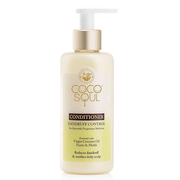 COCO SOUL CONDITIONER DANDRUFF CONTROL VIRGIN COCONUT OIL NEEM & METHI REDUCE DANDRUFF & SOOTHES ITCHY SCALP 200ml