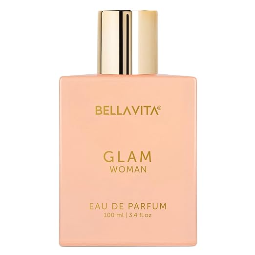 Bella Vita Luxury GLAM Woman Eau De Parfum with African Orange, Jasmine & Patchouli|Premium, Long Lasting Floral & Woody Fragrance EDP for Women, 100ML