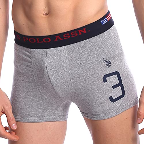 U.S. POLO ASSN. Mens Numeric Print Cotton Stretch I015 Trunks (Pack of 1)