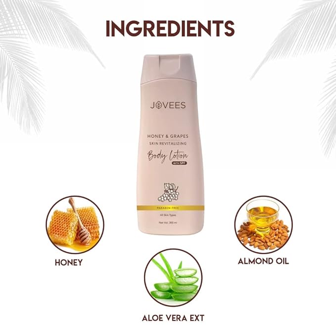 Jovees Herbal Honey & Grape Hand & Body Lotion Hydrates/Moisturise Dry Skin 300ml