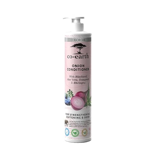 Colorbar Co-Earth Onion Conditioner 300 ml I Enriched with Red Onion Seed and Argan Oils I Improve hair growth I Reduces hair breakage