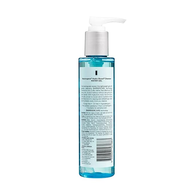 Neutrogena Hydro Boost Water Gel Cleanser, Transparent, 145 ml