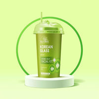 Velvetree Hydro Jelly Facial Kit Korean Glass with kiwi Clear Glass skin