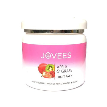 Jovees Herbal Apple & Grape Fruit Pack | With Apple, Apricot & Peach Extracts | For Uneven Skin Tone | For All Skin Types | 400gm