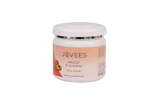 Jovees Herbal Apricot & Almond Scrub Facial Scrub with Almond,Apricot & Wheatgerm Oil | For Normal to Dry Skin | Gently Remove dead Skin | Reduces Pigmentation (400G)